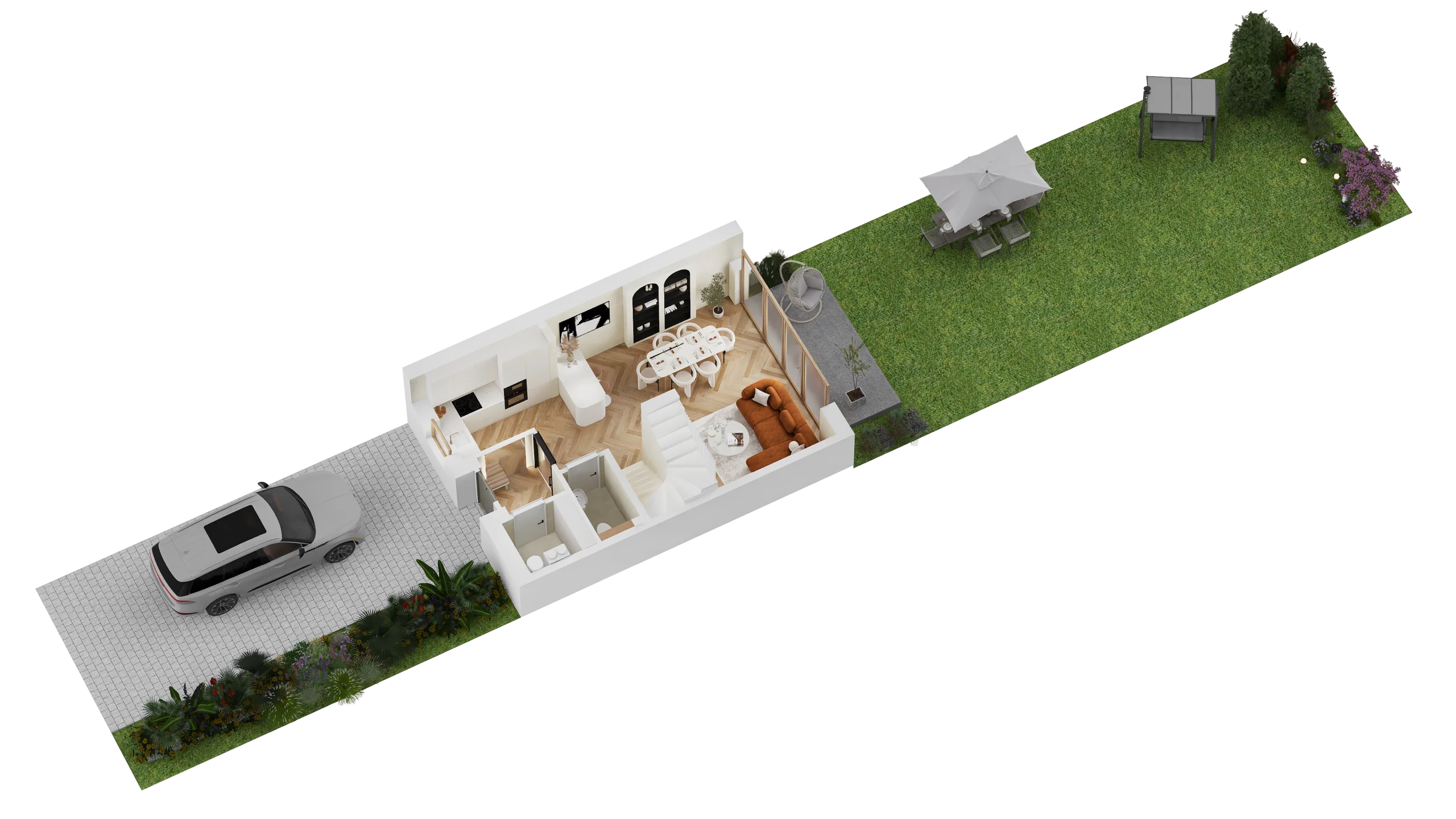 Functional planning and plans — Plan 3D ground floor