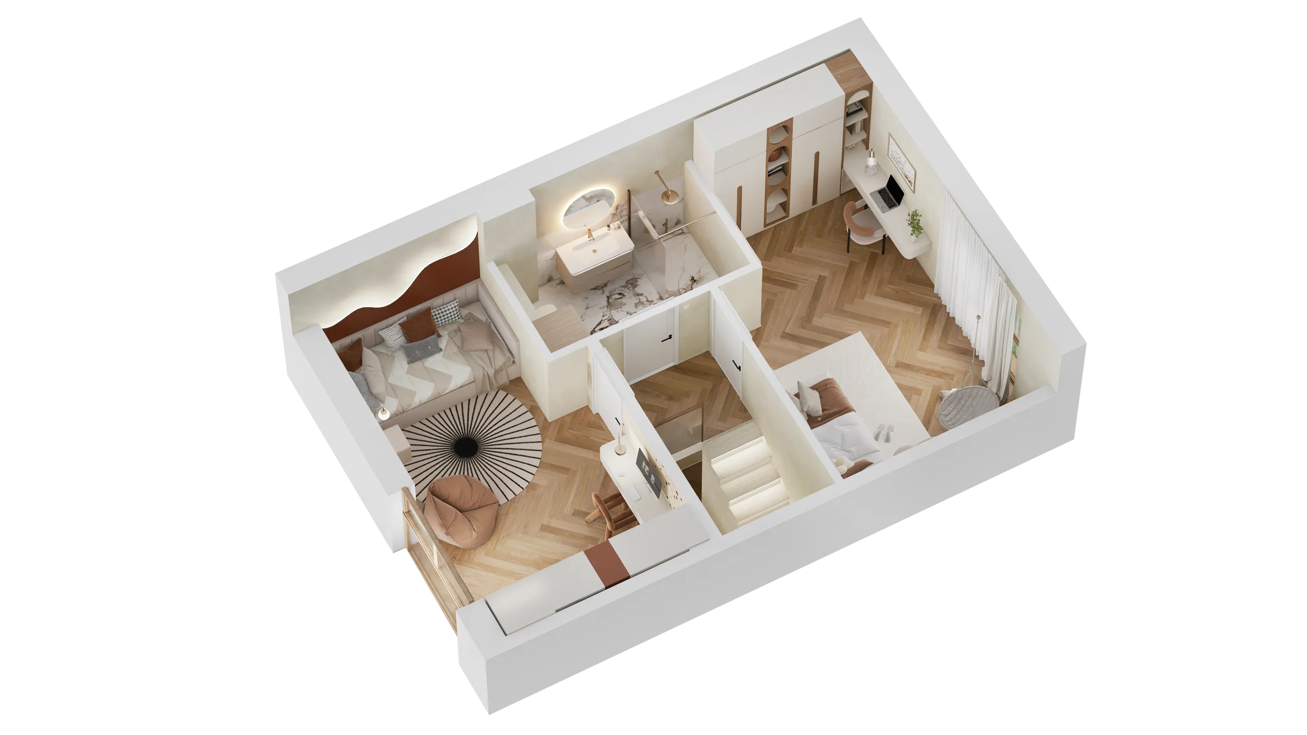 Functional planning and plans — Plan 3D attic