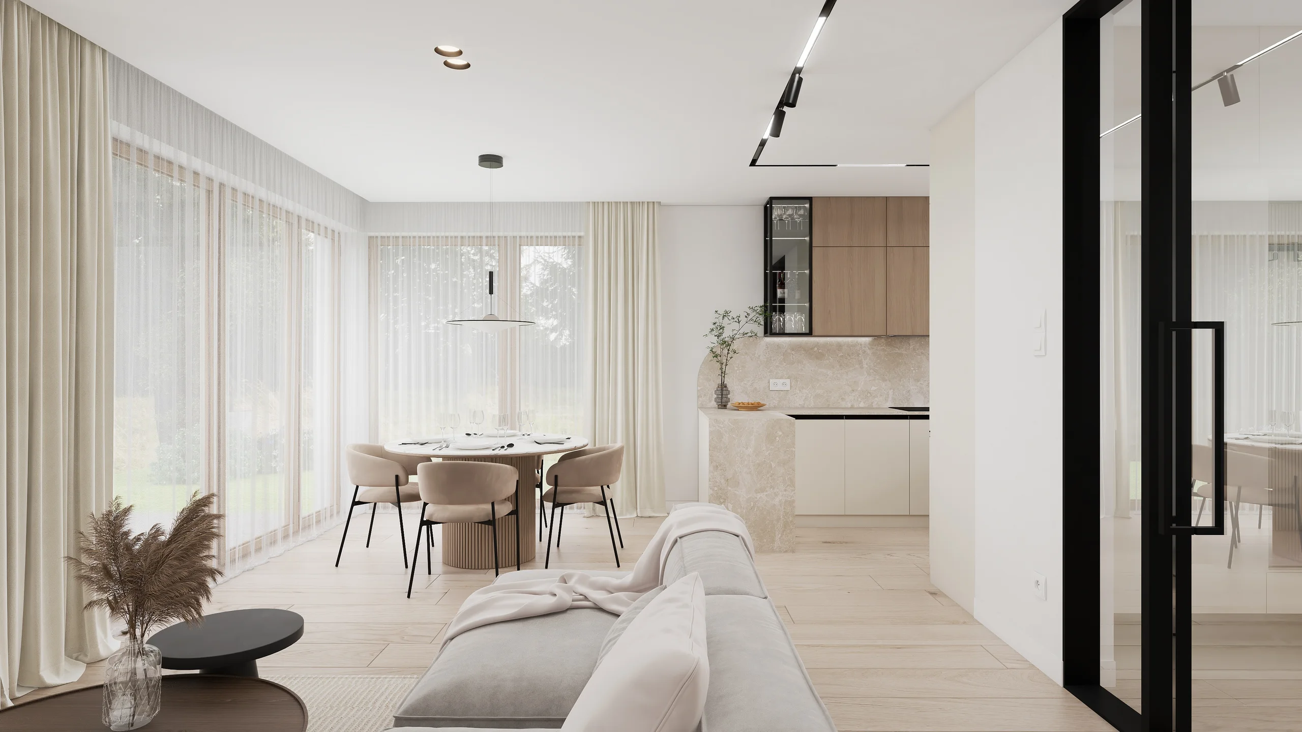 Interiors and ways of living — Salon z kuchnia — 5