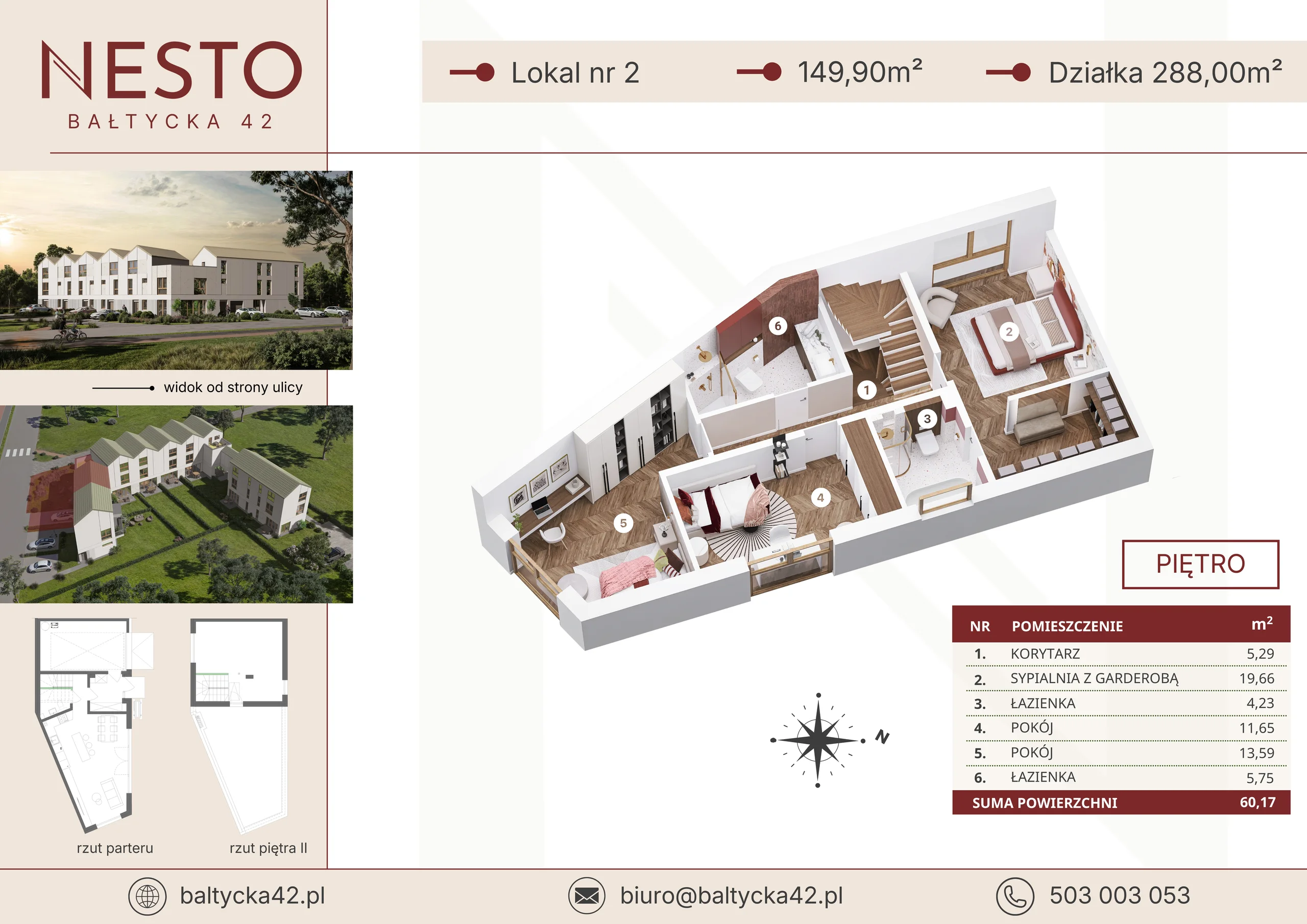 Unit cards and sales materials — Unit card 2 — upper floor