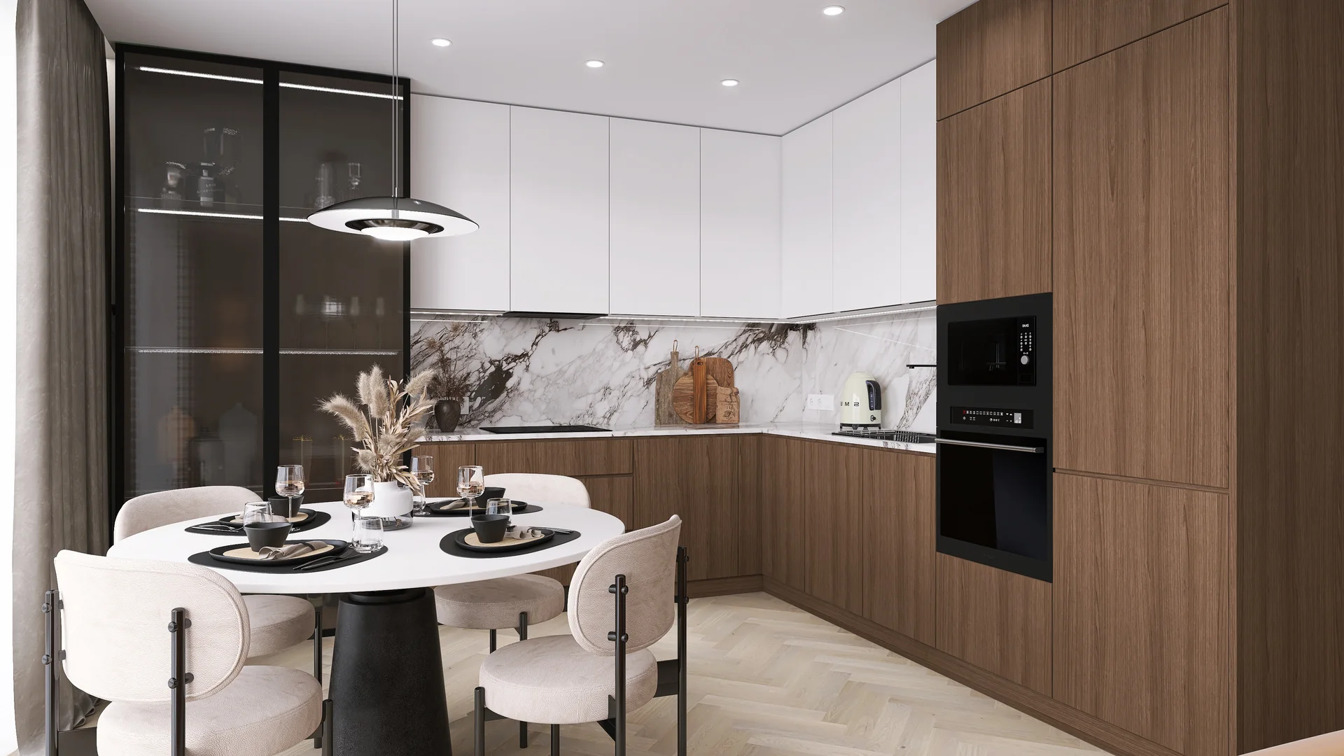 Interiors and ways of living — Salon z kuchnia — 1