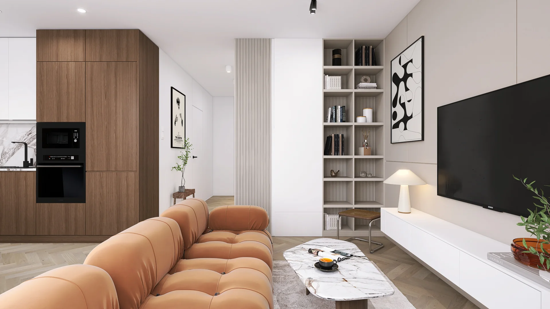 Interiors and ways of living — Salon z kuchnia — 5