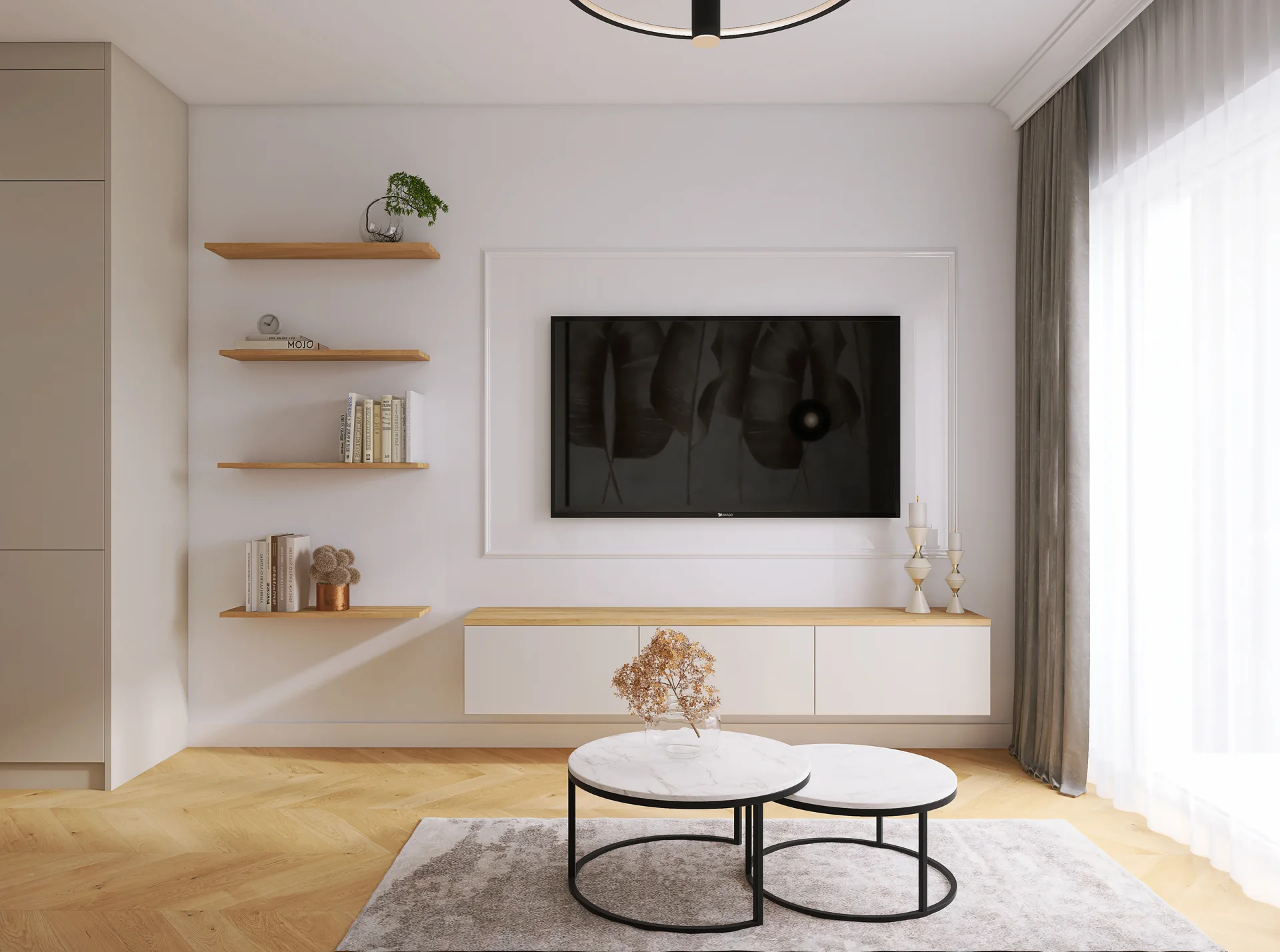 Living area — 1 salon z kuchnia — 4