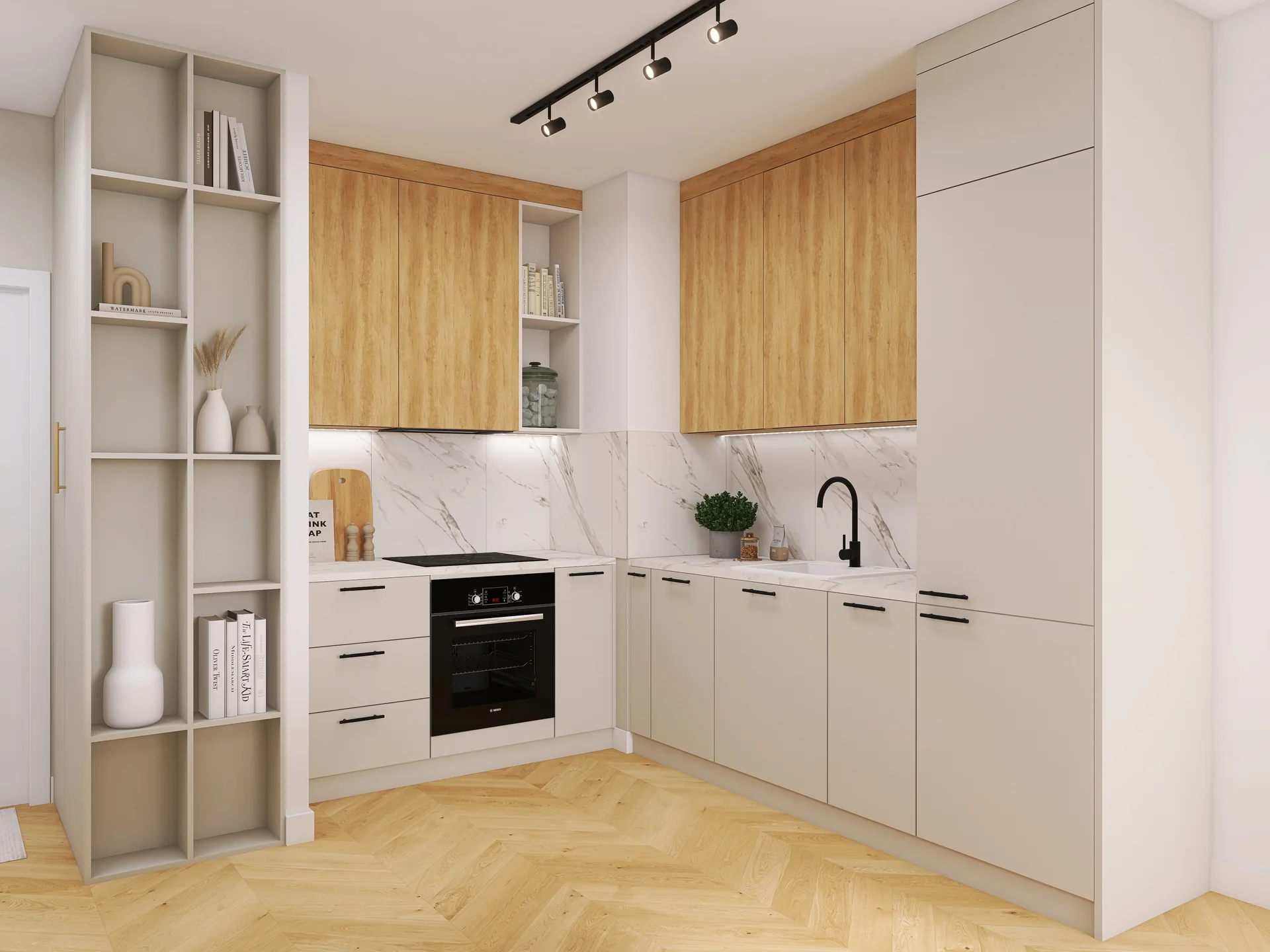 Living area — 1 salon z kuchnia — 5