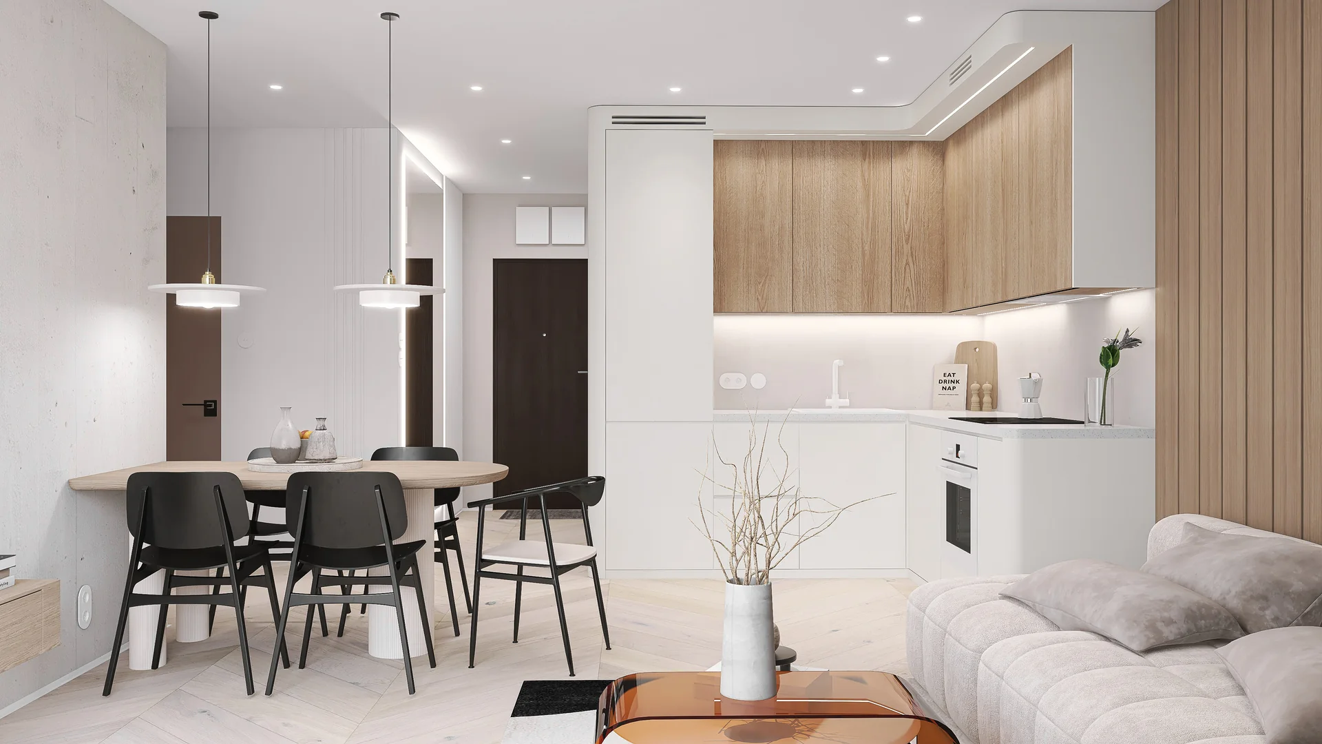 Living area — 1 salon z kuchnia — 2