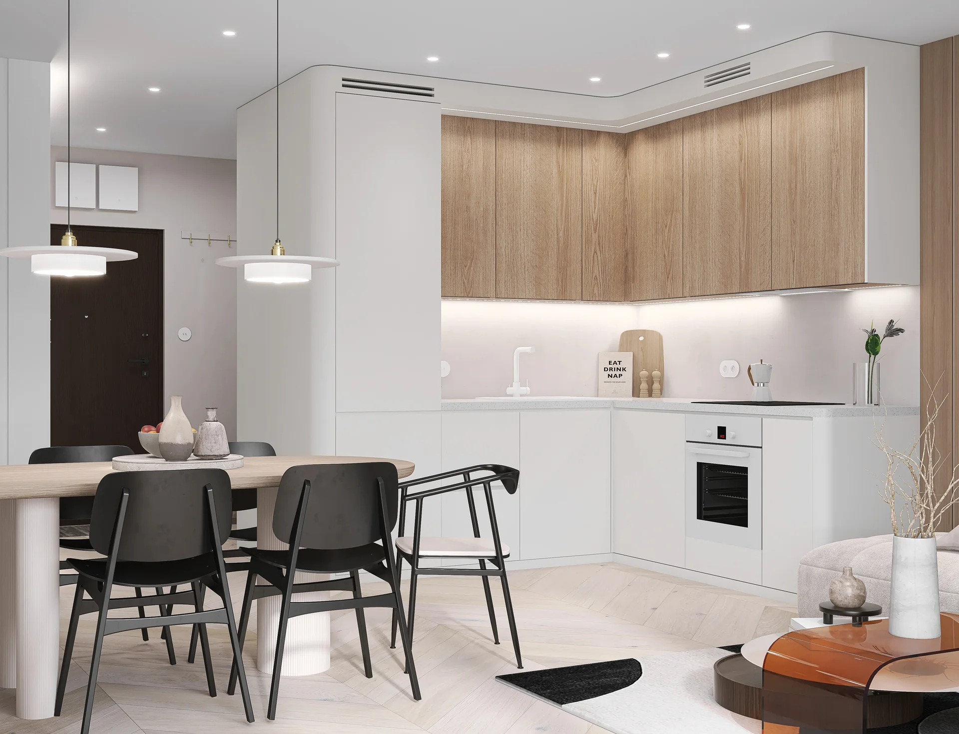 Living area — 1 salon z kuchnia — 3