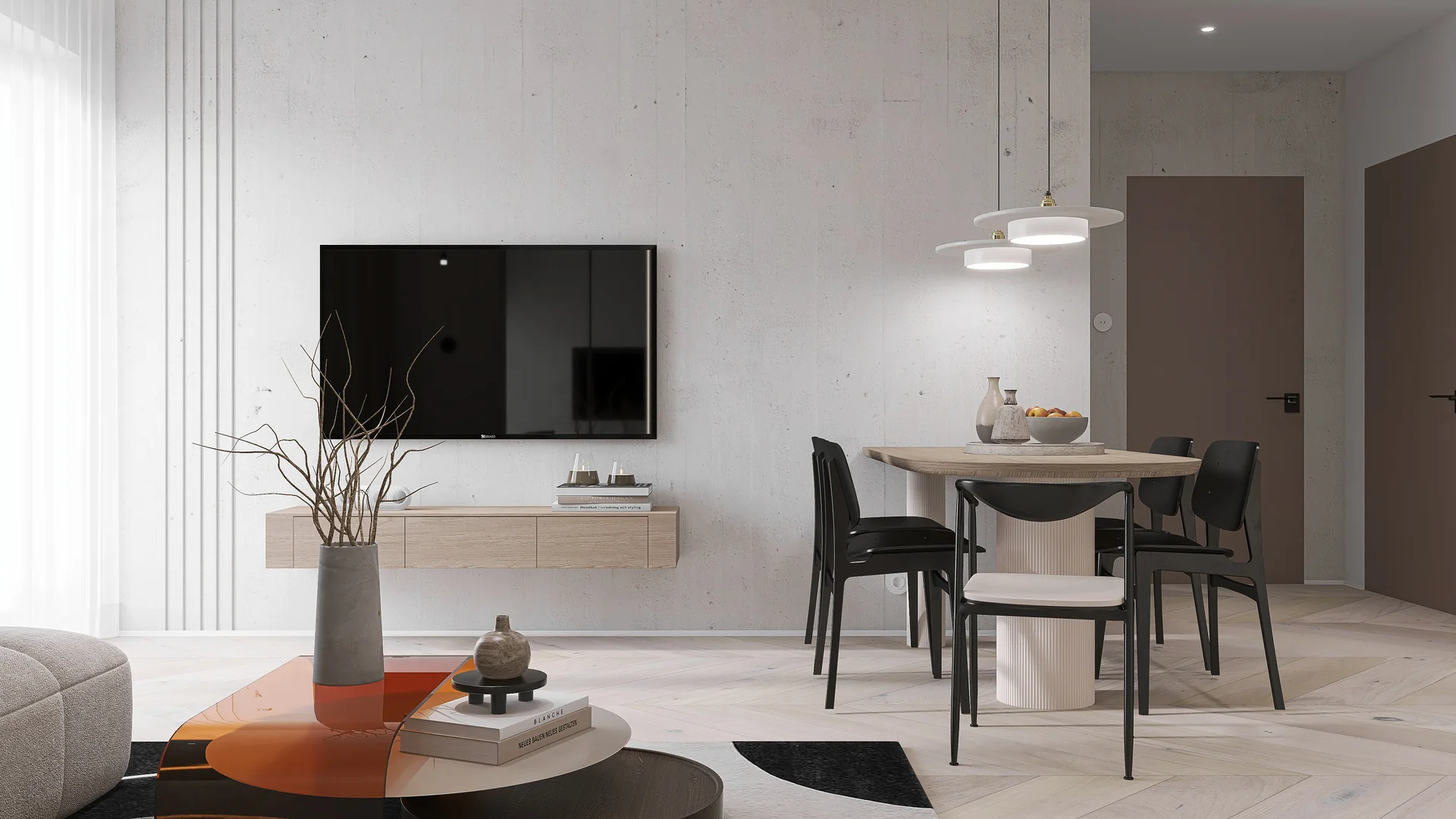 Living area — 1 salon z kuchnia — 4