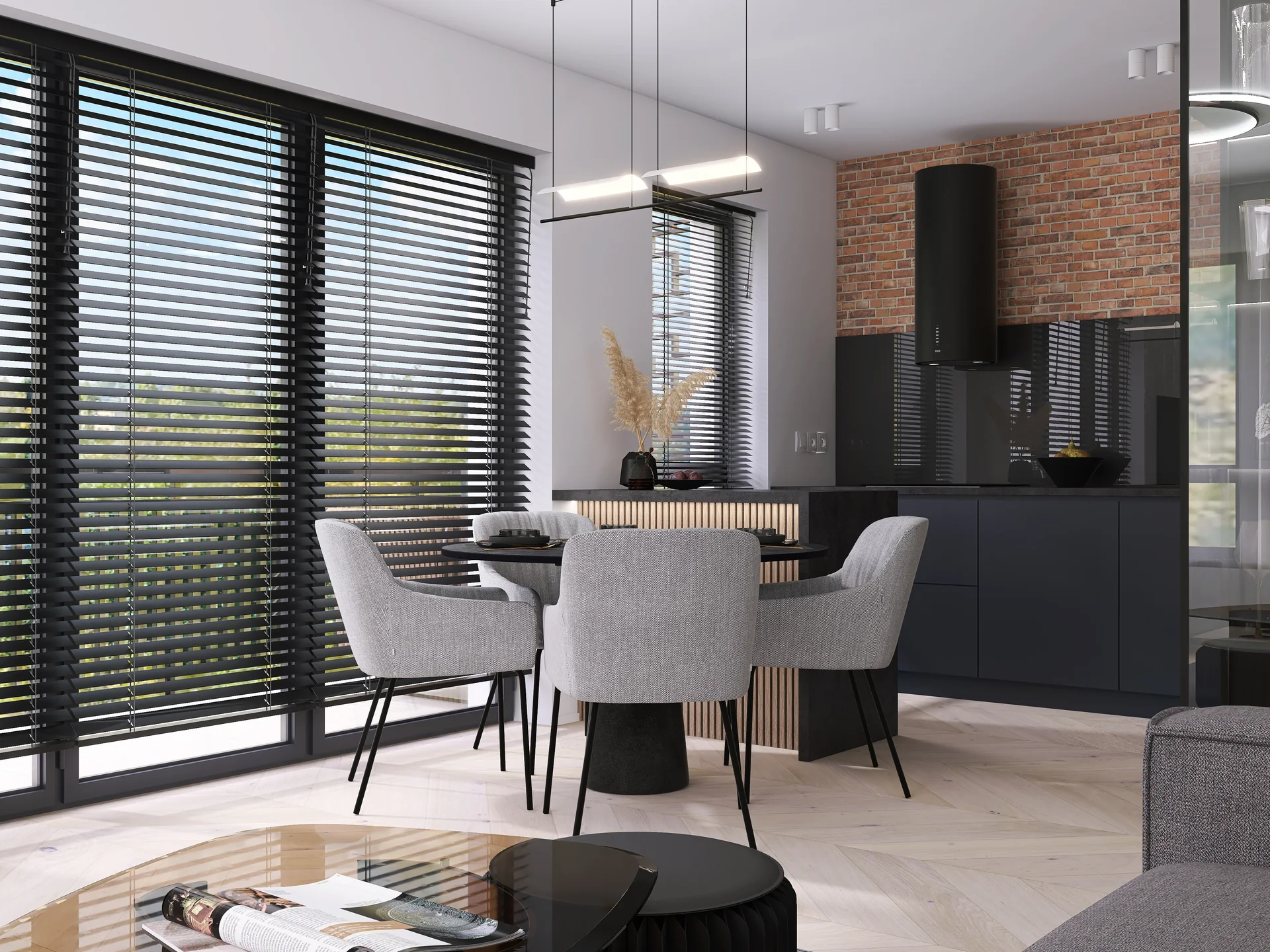 Living areas — 1 salon z kuchnia — 3
