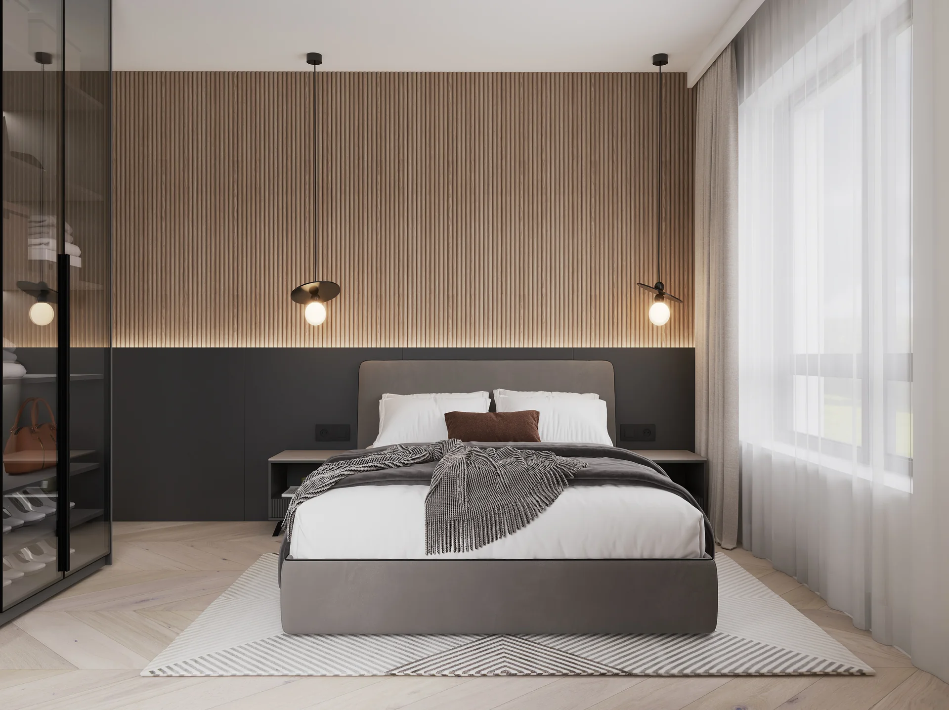 Private rooms and circulation — 2 sypialnia — 1