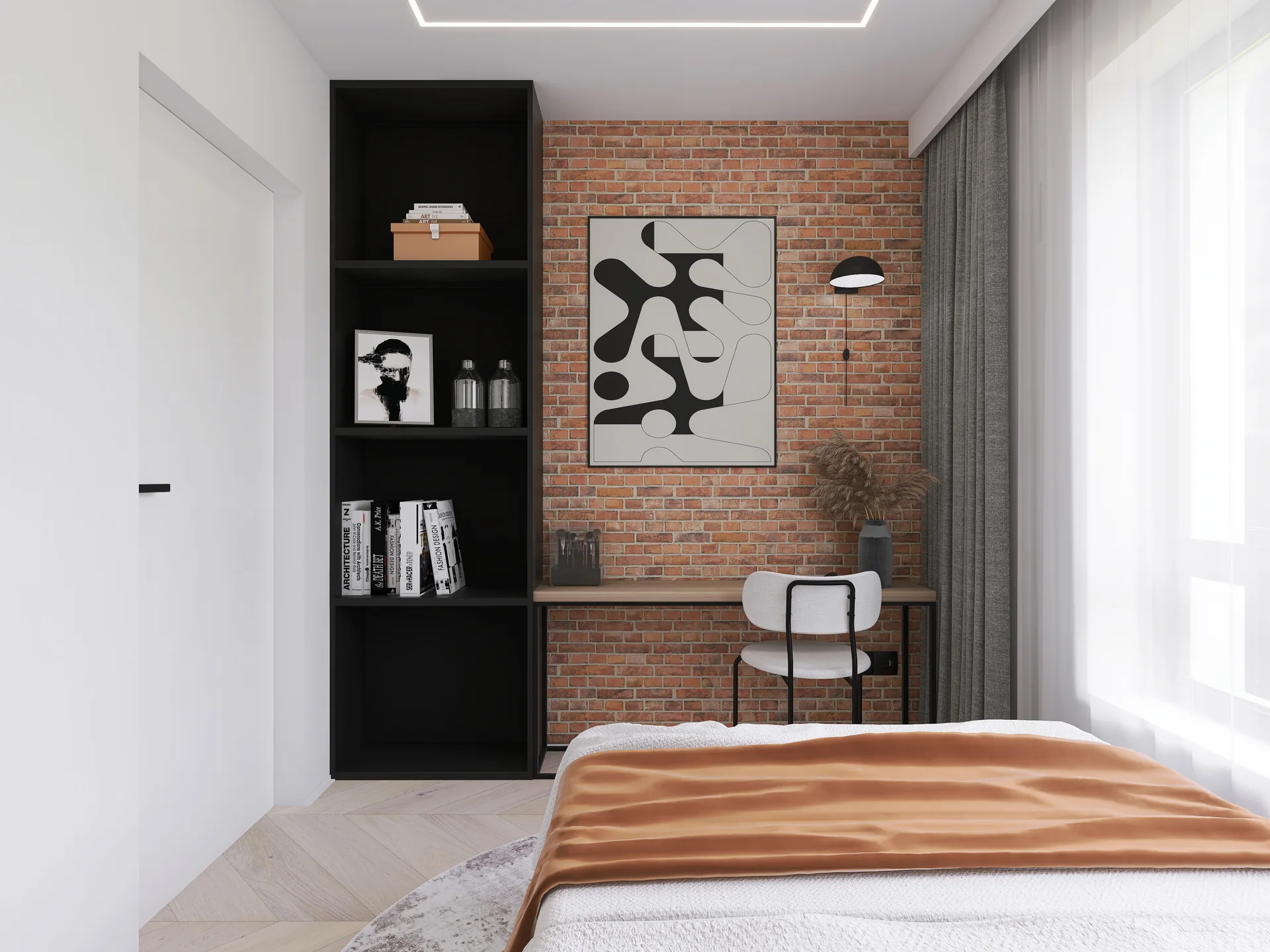 Private rooms and circulation — 2 sypialnia — 2
