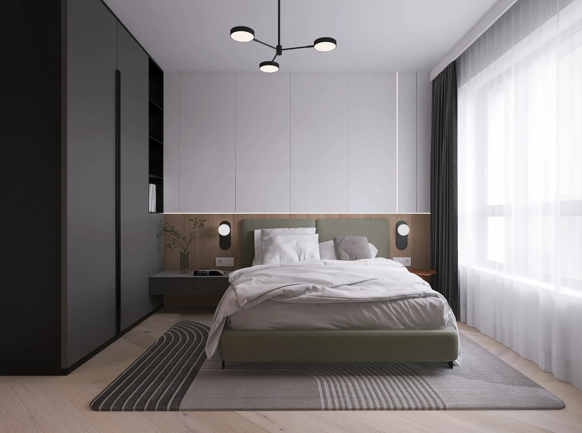 Private rooms and circulation — 2 sypialnia — 5