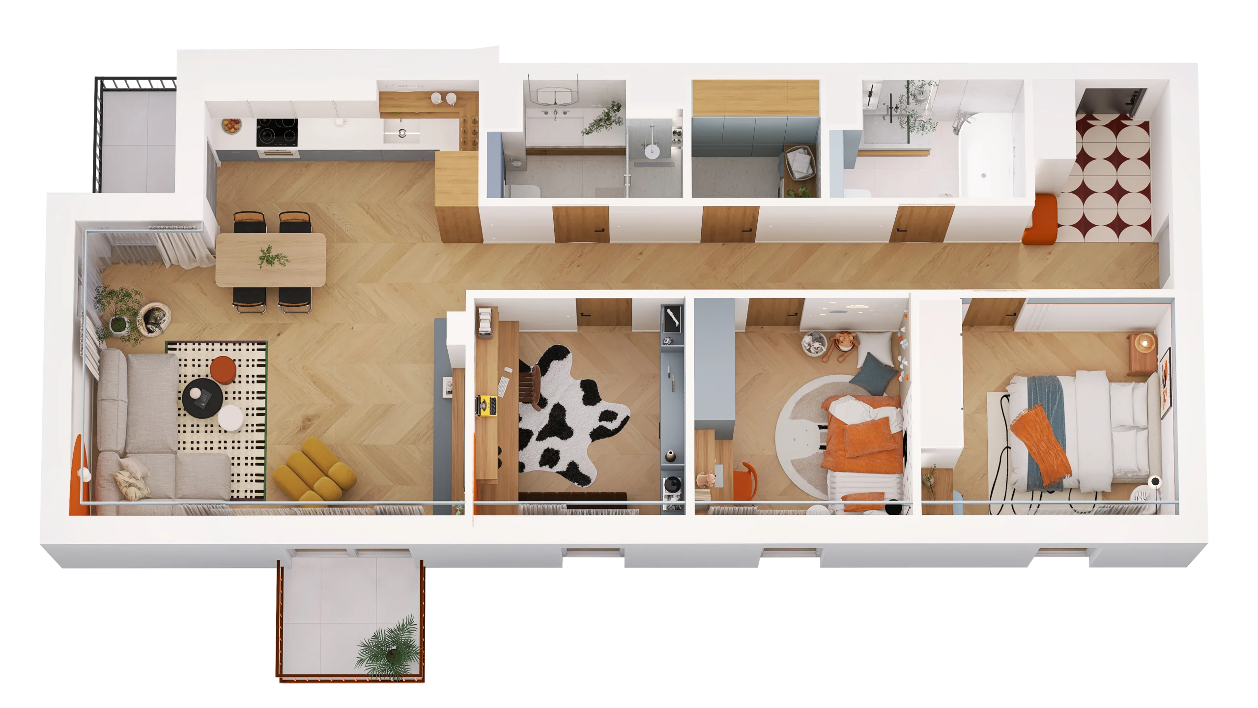 Functional planning and plans — Apartment plan 1.1