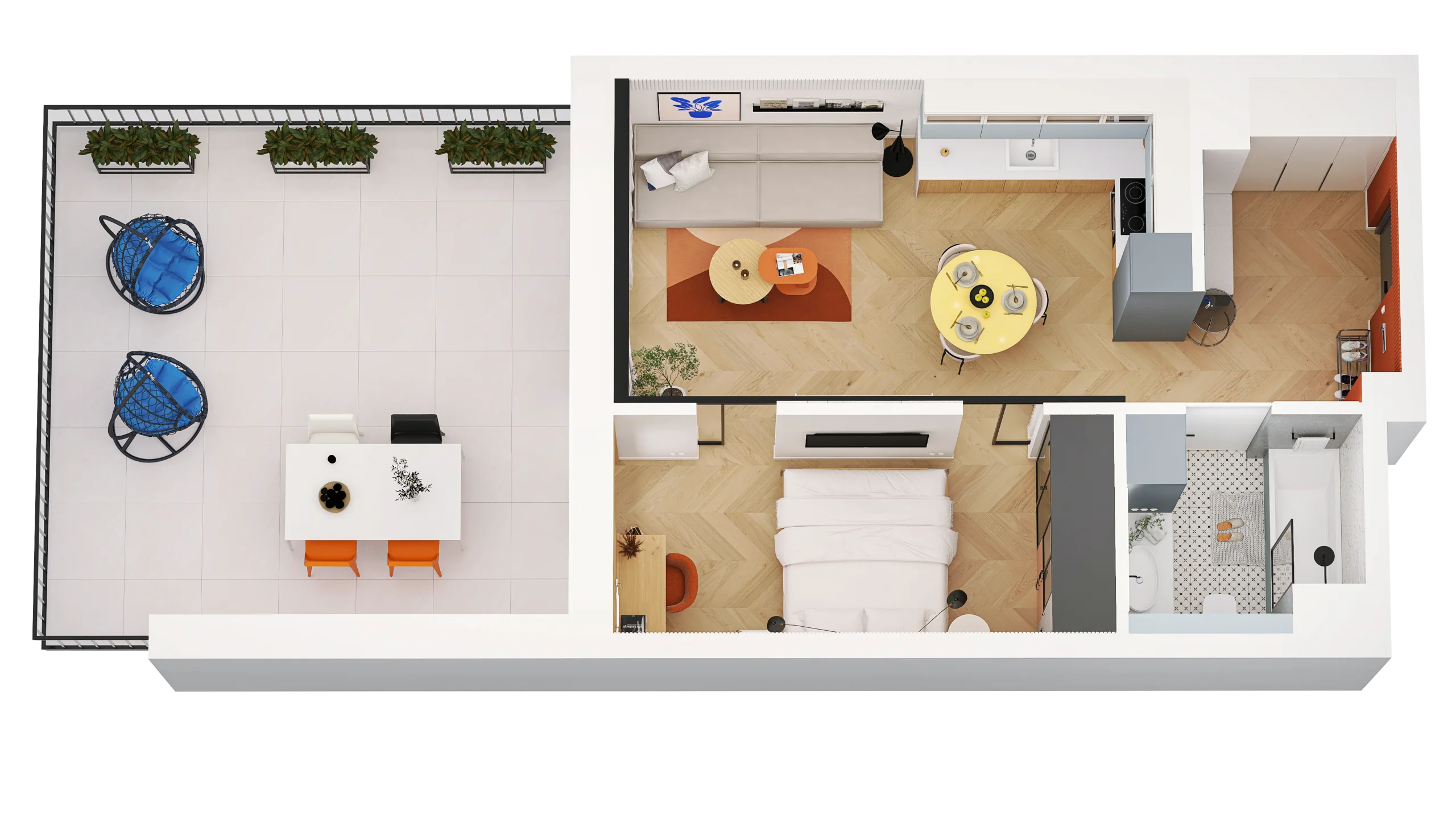 Functional planning and plans — Apartment plan 2.6