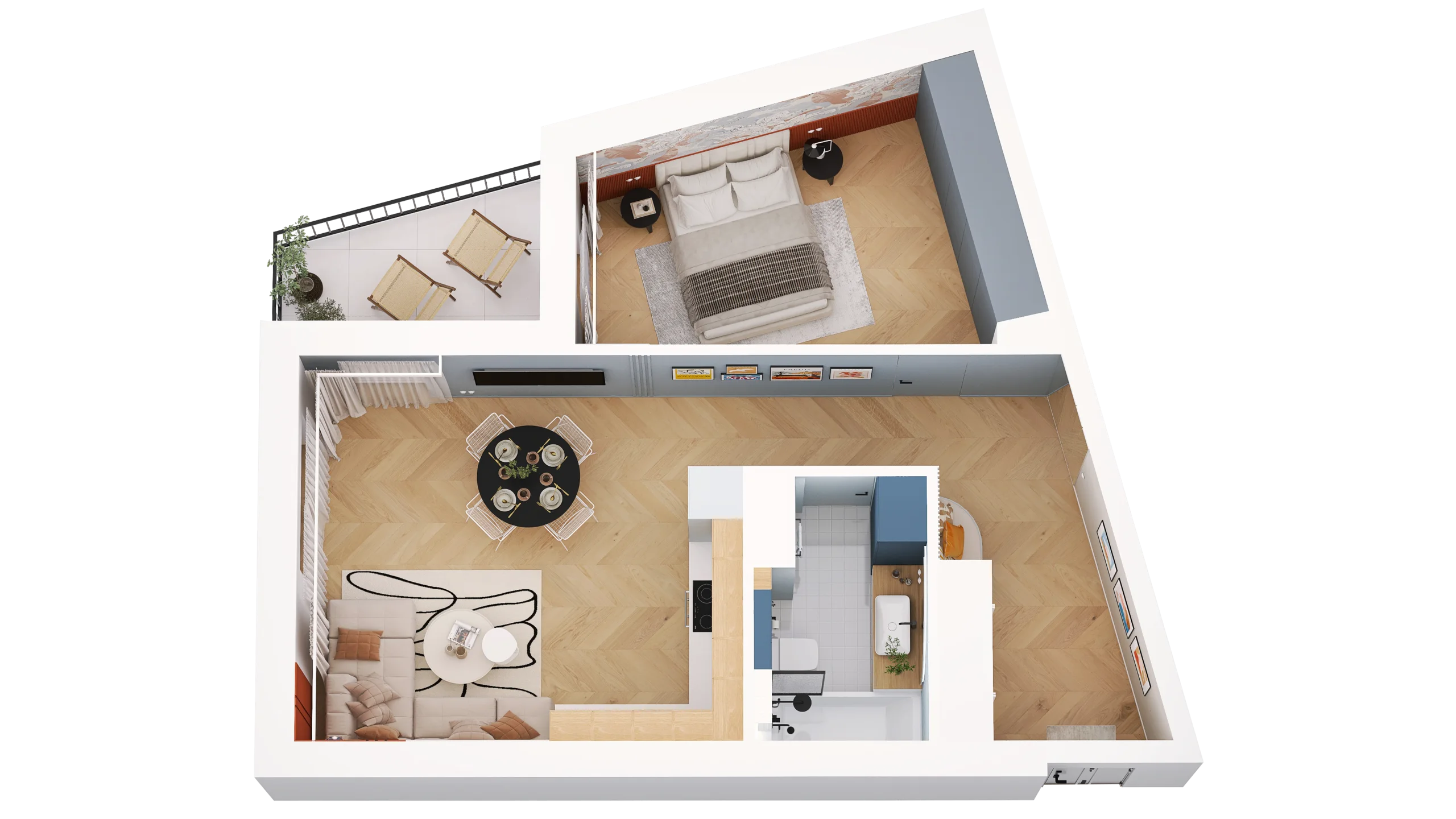 Functional planning and plans — Apartment plan 4.1