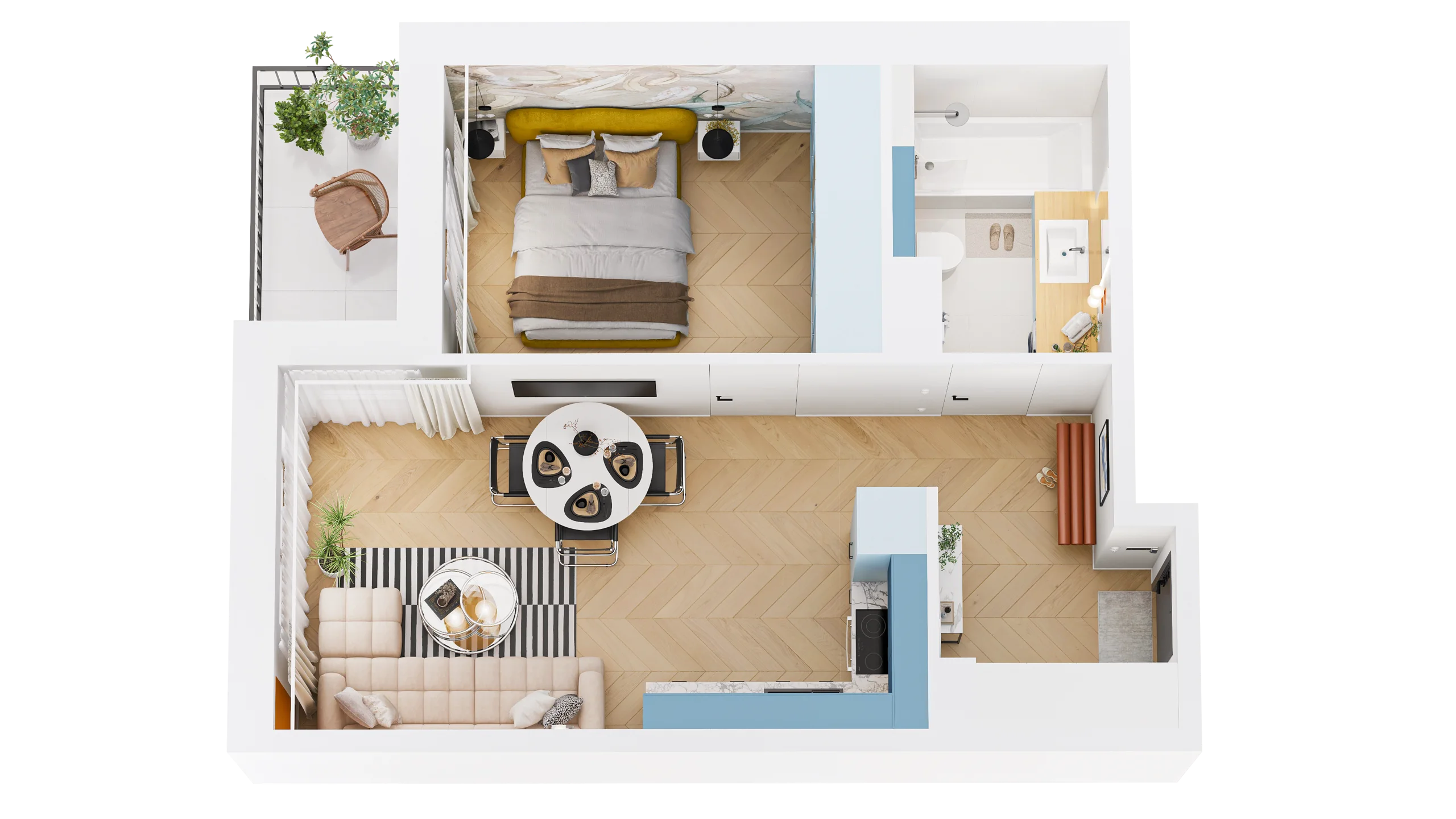 Functional planning and plans — Apartment plan 5.1