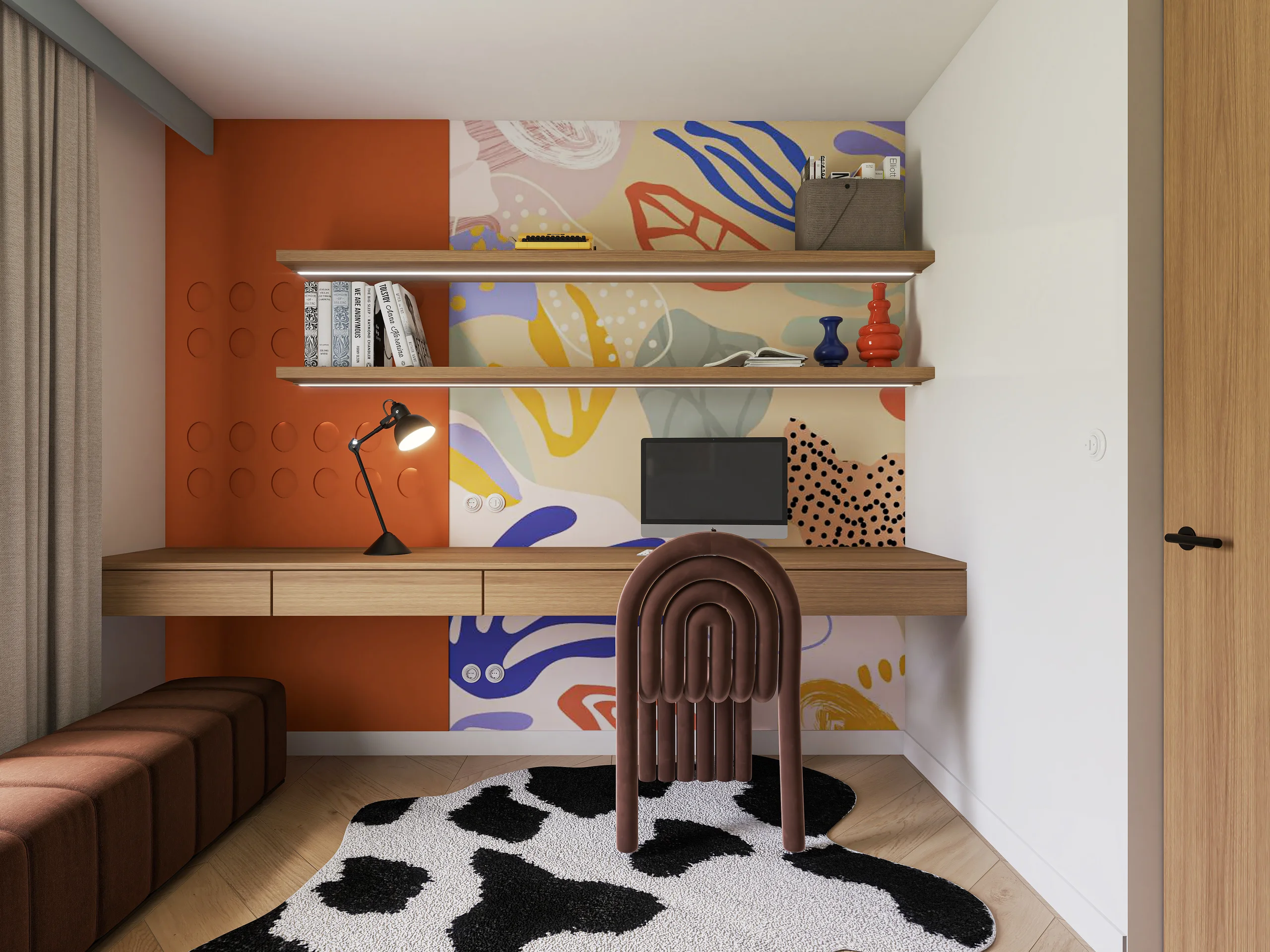 Rooms, home office and circulation — Gabinet