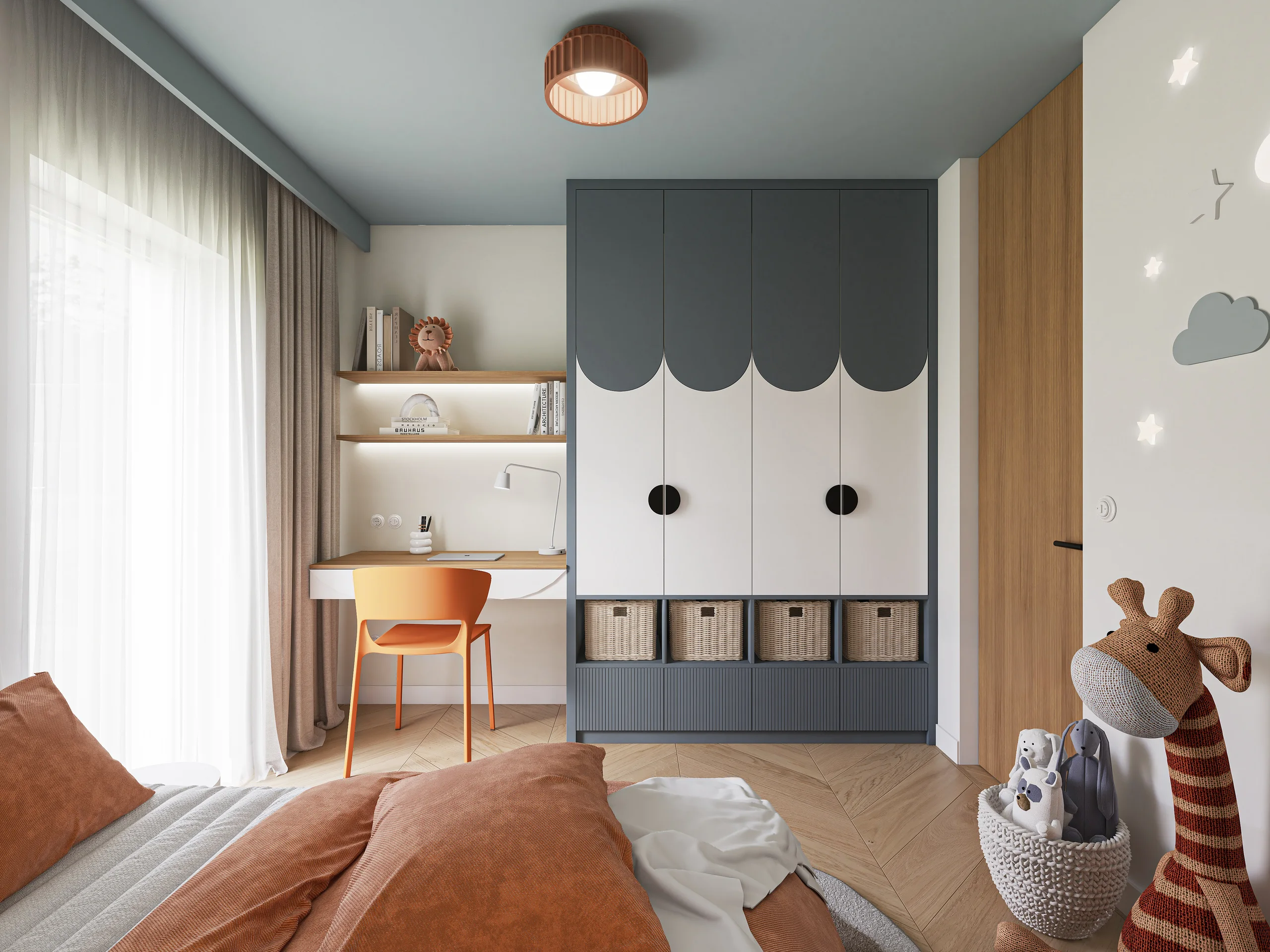 Rooms, home office and circulation — Pokoj dzieciecy — 2