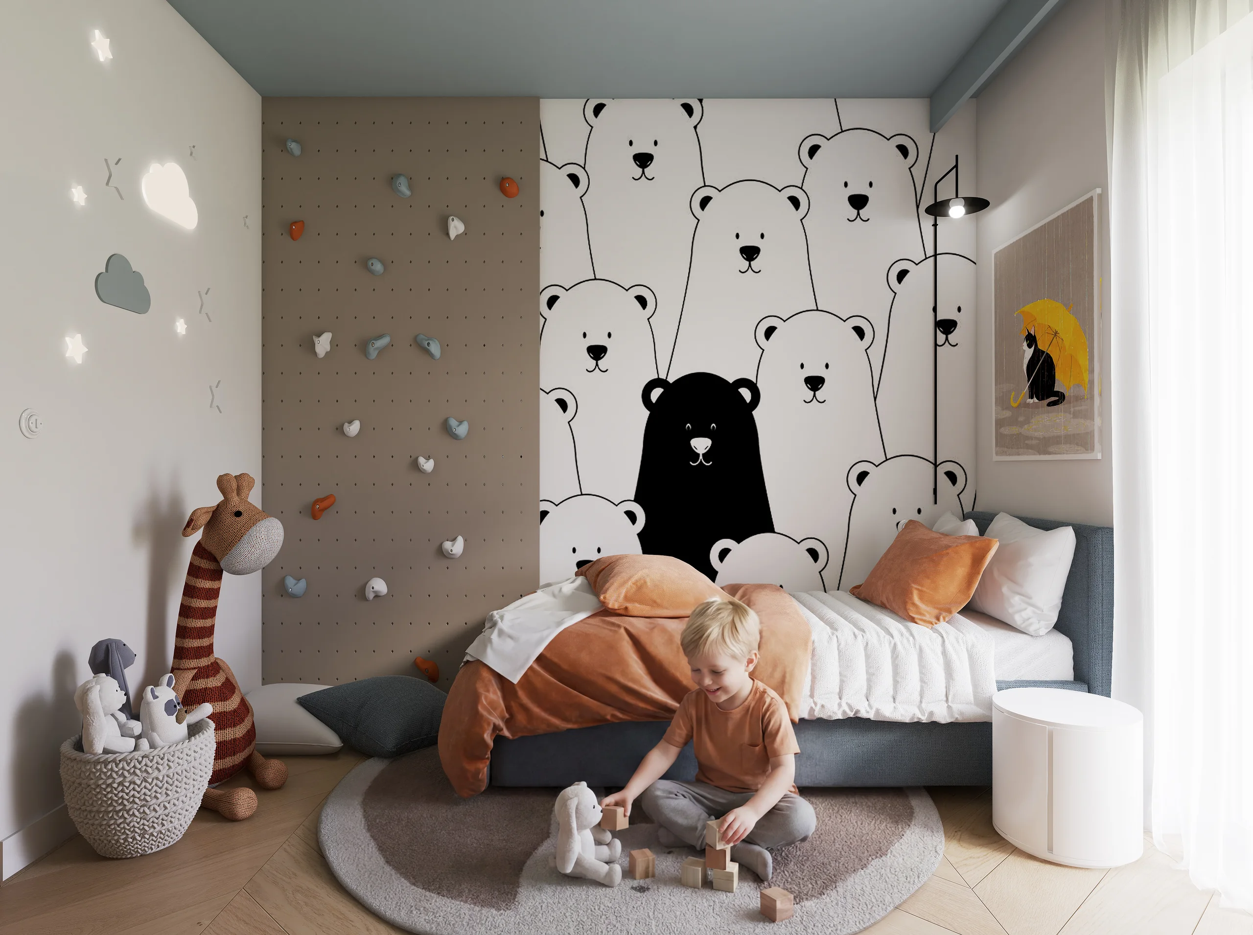 Rooms, home office and circulation — Pokoj dzieciecy