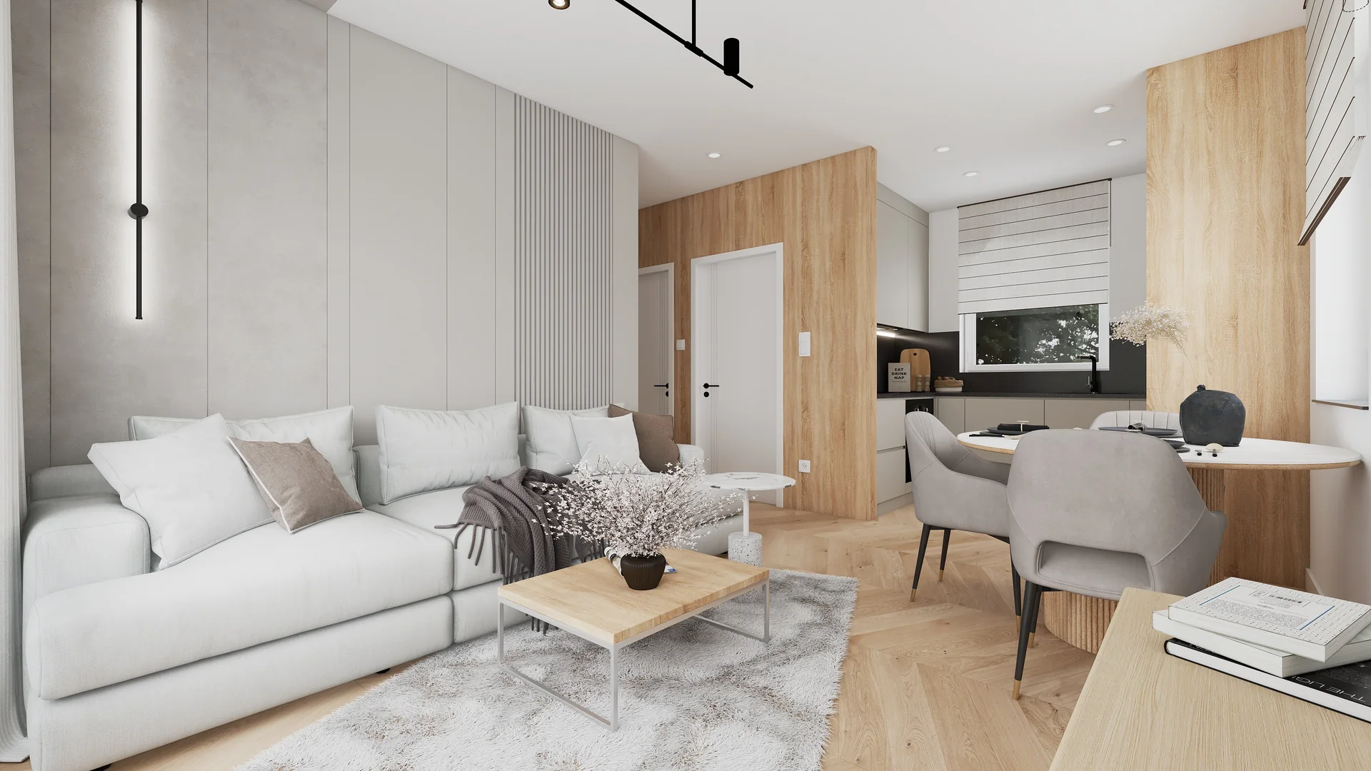 Interiors and ways of living — Salon z kuchnia — 2