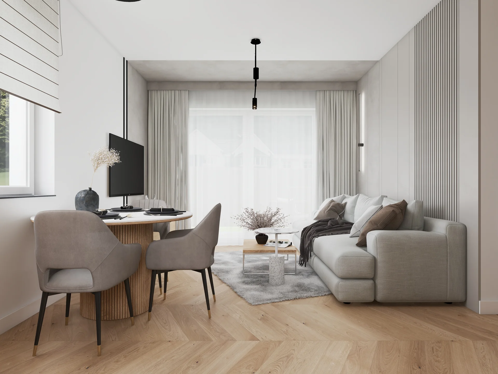 Interiors and ways of living — Salon z kuchnia — 4