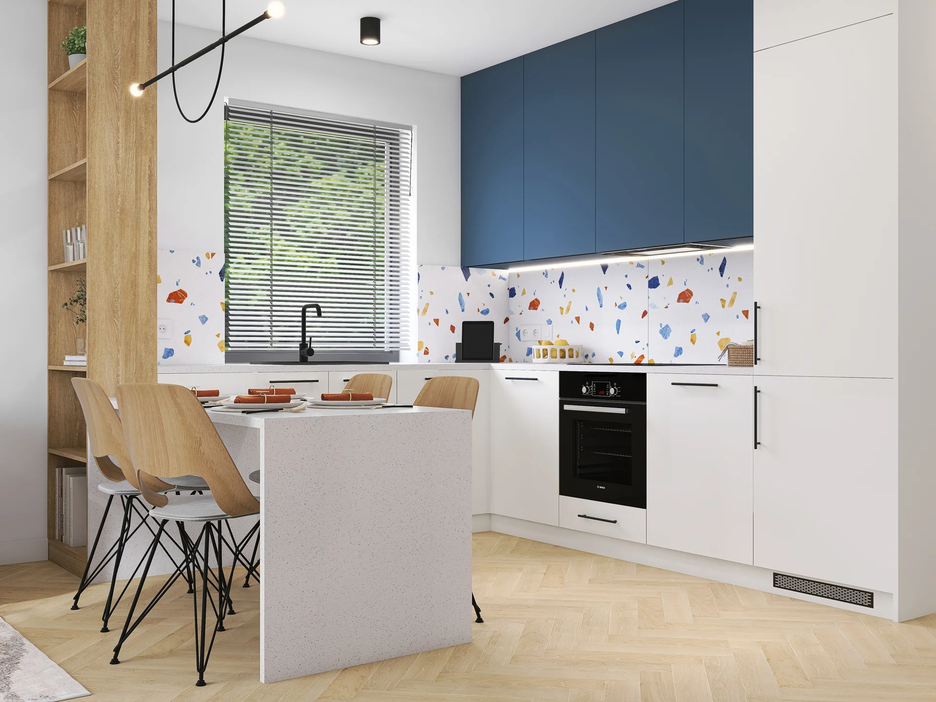Living areas — 1 salon z kuchnia — 4