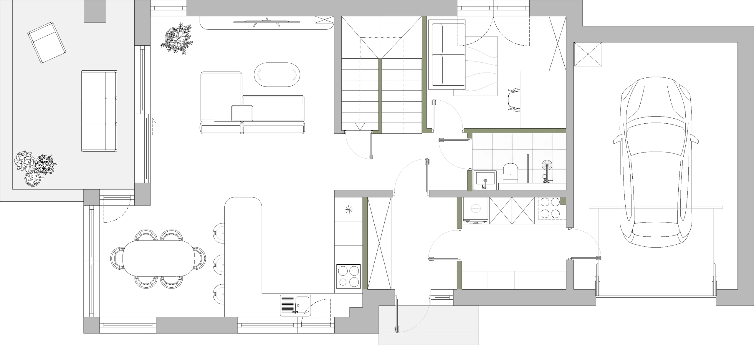 Functional planning and plans — Plan 2D ground floor