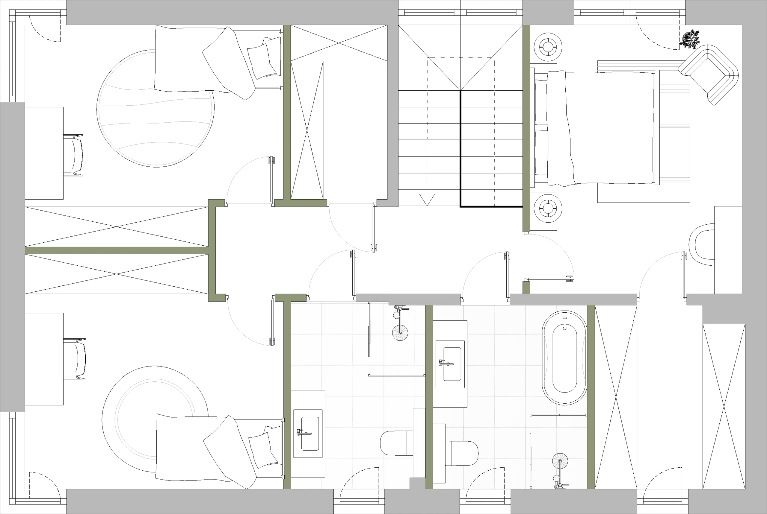 Functional planning and plans — Plan 2D upper floor