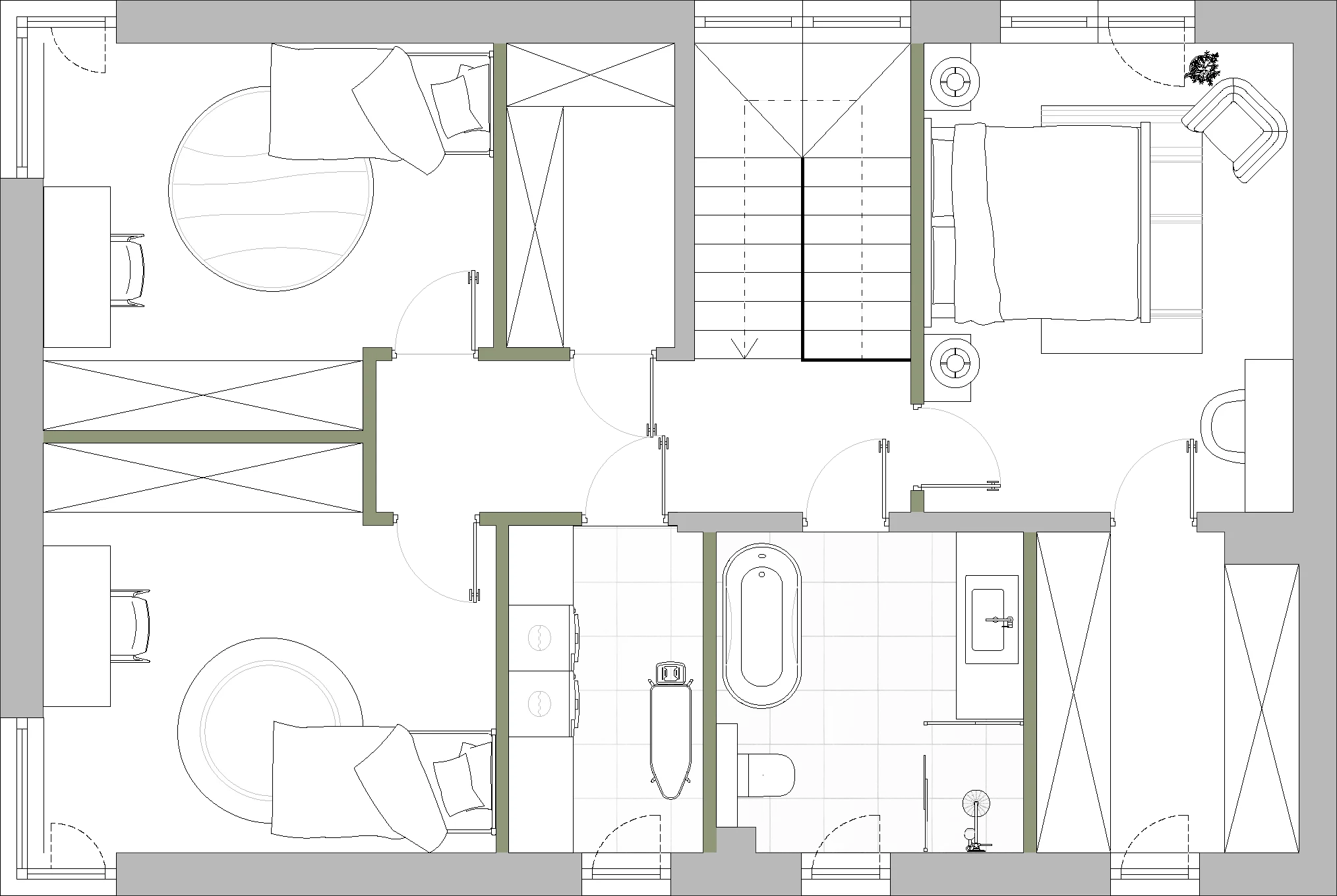 Functional planning and plans — Plan 2D upper floor